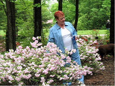 Beverly Knight and one of her Azaleas