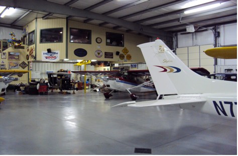 Bizal's airport hangar